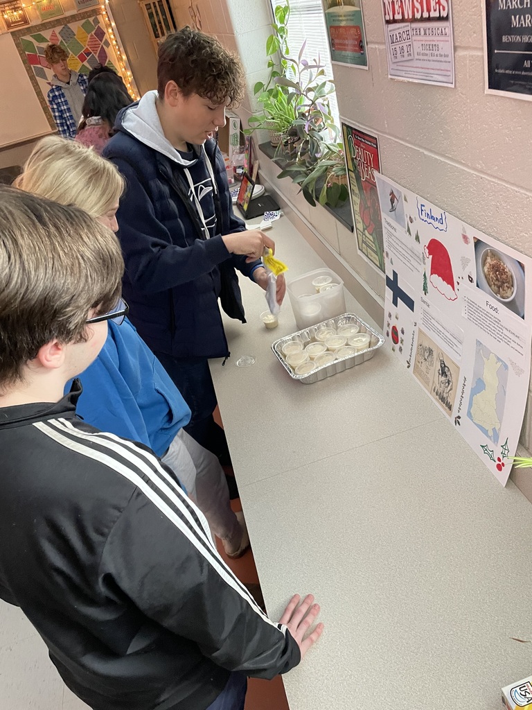 Students in Mr. Noss' Mythology and Folklore class recently studied the mythology of the holiday season around the world. Students created interactive research stations to share with classmates.